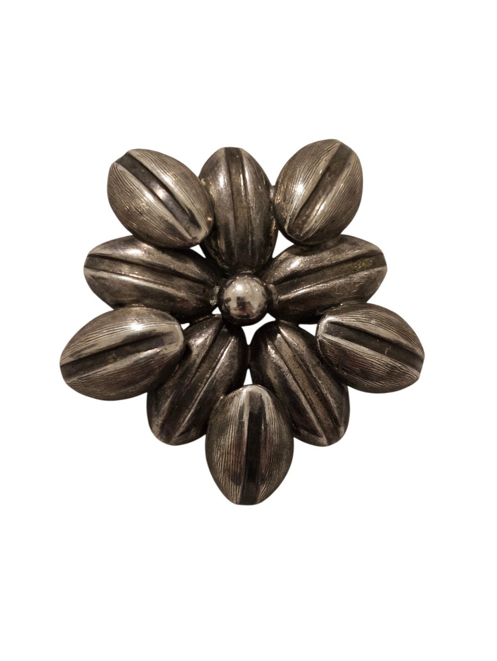 Vintage Argentina Flower Sterling Silver Pin Brooch .3oz
